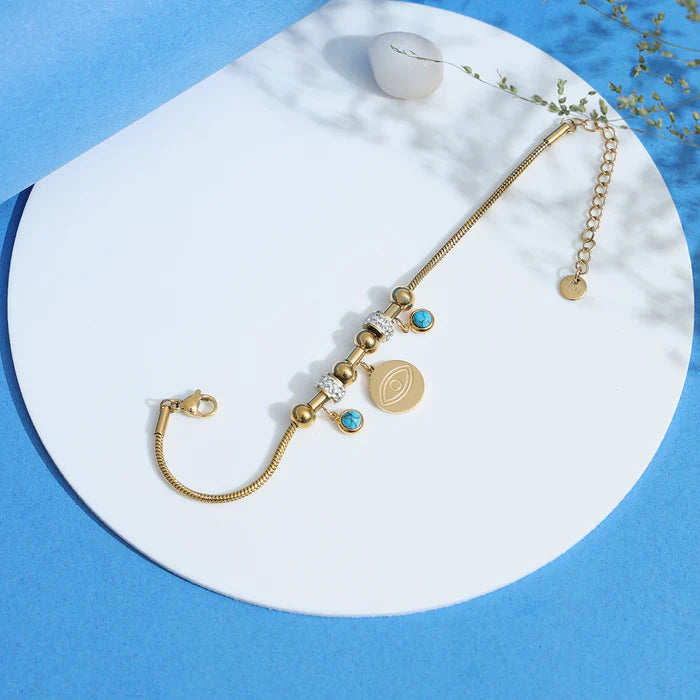Gold Plated Nazar Bracelet