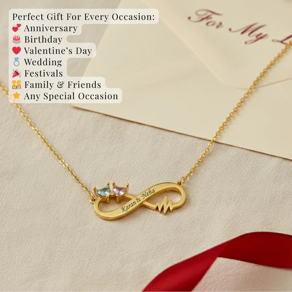 Personalised Infinity Couple Necklace