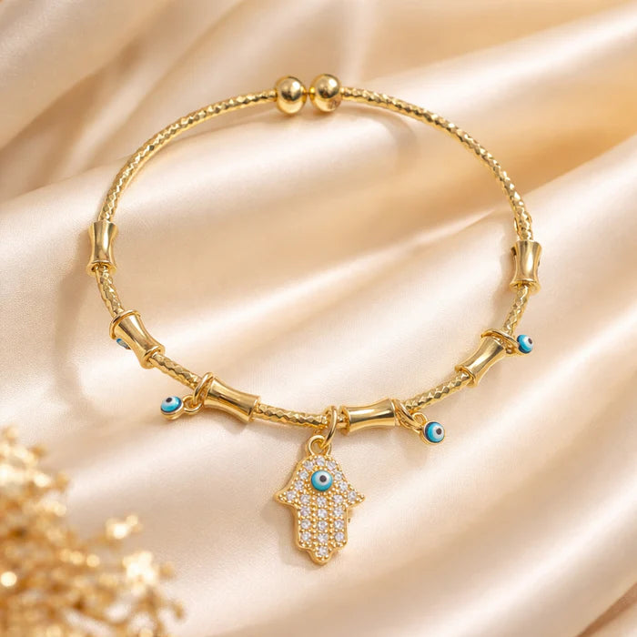Aurelia Hand of Protection Evil Eye Bracelet Everyday lux