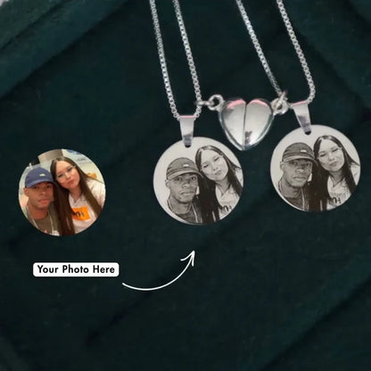 Matching Couple Memory Necklaces