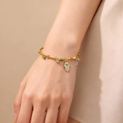 Aurelia Hand of Protection Evil Eye Bracelet Everyday lux