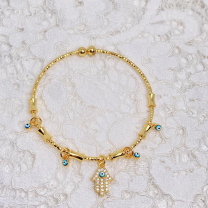 Aurelia Hand of Protection Evil Eye Bracelet Everyday lux