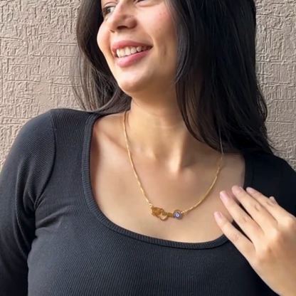 Evil Eye Single Name Necklace
